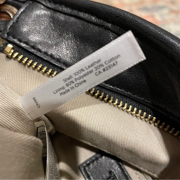 Like new! Talbots Bag shoulder or crossbody bucket black leather chain strap - Picture 15 of 16